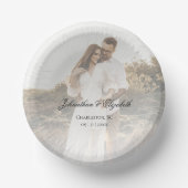 Moderne foto met overlay bruiloft papieren kommen (Voorkant)