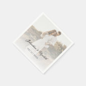 Moderne foto met overlay bruiloft servet (Hoek)