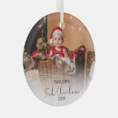 Moderne foto Mijn eerste kerstglas Ornament (Voorkant Rechts)