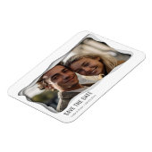 Moderne foto minimalistische bruiloft Bewaar de da Magneet (Linkerzijde)