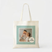 Moderne foto Mint Lovely Grandma Gift Tote Bag (Voorkant)