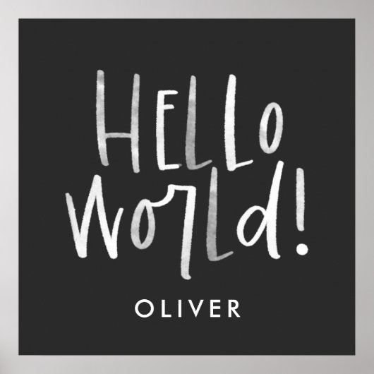 Moderne foto monogram familie zwart-wit poster (Voorkant)