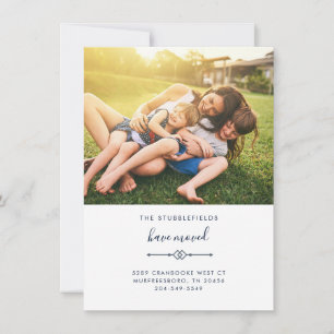 Moderne foto Nieuw adres Bewegende aankondiging