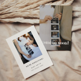 Moderne foto Nieuwe baby komt binnenkort zwangersc Aankondiging