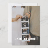 Moderne foto Nieuwe baby komt binnenkort zwangersc Aankondiging (Voorkant)