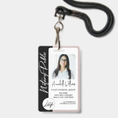 Moderne foto notaris publiek badge (Voorzijde met lanyard)