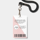 Moderne foto notarissigning agent Badge (Achterkant met lanyard)