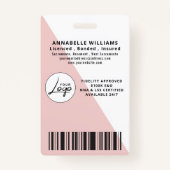 Moderne foto notarissigning agent Badge (Achterkant)