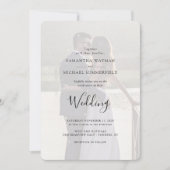Moderne foto Overlay Elegant Wedding Kaart (Voorkant)