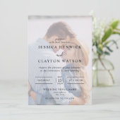 Moderne foto-overlay-huwelijk kaart (Staand voorkant)