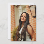 Moderne foto overlay script graduatie party kaart (Achterkant)