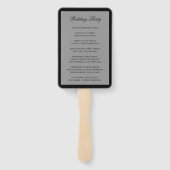 Moderne foto-overlay weddenschap handwaaier (Achterkant)