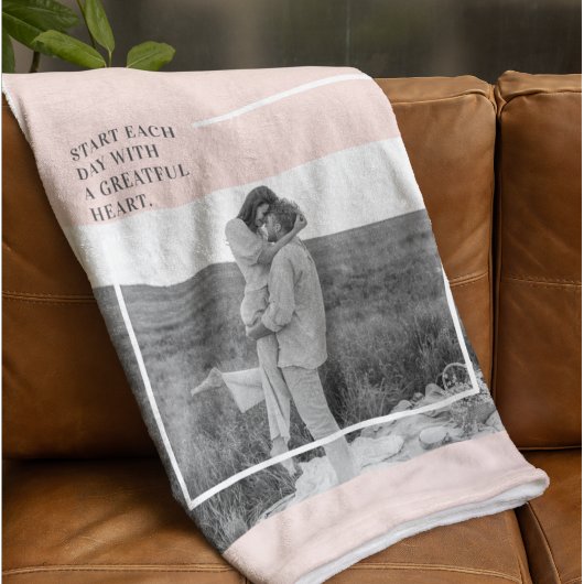 Moderne foto Pastel Roze familie Lovely Gift Fleece Deken