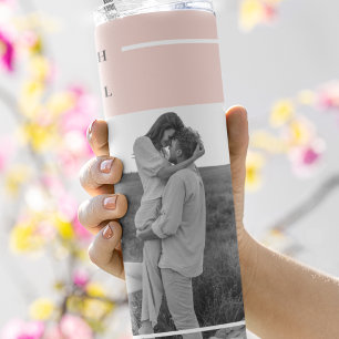 Moderne foto Pastel Roze familie Lovely Gift Thermosbeker