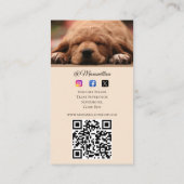 Moderne foto Petfluencer Visitekaartje (Achterkant)