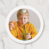 Moderne foto Pizza Verjaardagsfeest Bedankjes Labels (Achterkant)