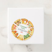 Moderne foto Pizza Verjaardagsfeest Bedankjes Labels (In situ)