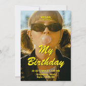 Moderne foto poster verjaardag kaart (Voorkant)