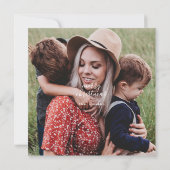 Moderne foto, prettige kerstdeur feestdagenkaart (Achterkant)