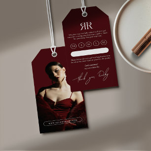 Moderne foto product kleding hangtag cadeaulabel