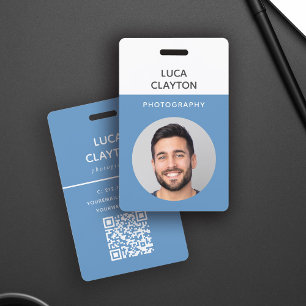 Moderne foto Professionele QR-code Logo Naam Badge