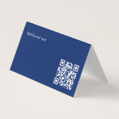 Moderne foto QR-code blauwe verloop professioneel Visitekaartjes (Achterkant)