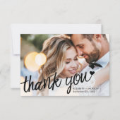 Moderne foto qr code bruiloft dank u kaart (Voorkant)