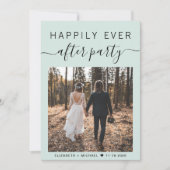 Moderne foto QR Code Mint Weddenschappen Receptie Aankondiging (Voorkant)