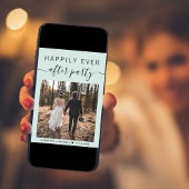 Moderne foto QR Code Mint Weddenschappen Receptie Aankondiging