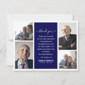 Moderne foto-raster Memorial | Begrafenis Bedankkaart (Voorkant)