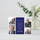 Moderne foto-raster Memorial | Begrafenis Bedankkaart (Staand voorkant)