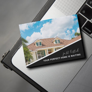 Moderne foto real estate marketing ansichtkaart briefkaart