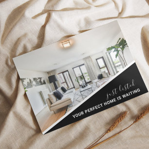 Moderne foto real estate marketing ansichtkaart briefkaart