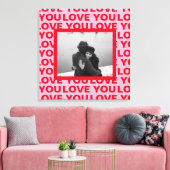 Moderne foto | Rood- en roze liefde U Valentijnse Canvas Afdruk (Insitu (Woonkamer))