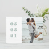 Moderne foto save the date (Staand voorkant)