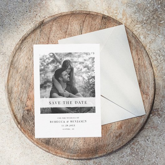 Moderne foto Save the Date Aankondiging