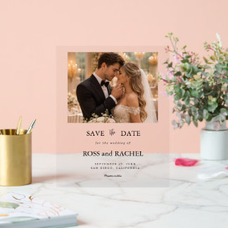 Moderne Foto Save the Date Acryl Bord