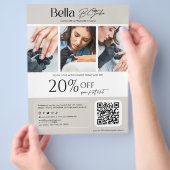 Moderne Foto Schoonheidssalon Nail Tech Flyer (Hand)