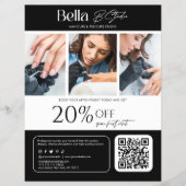 Moderne Foto Schoonheidssalon Nail Tech Flyer (Voorkant)