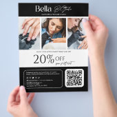 Moderne Foto Schoonheidssalon Nail Tech Flyer (Hand)