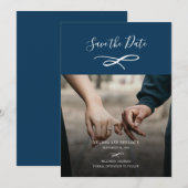 Moderne foto script save the date (Voorkant / Achterkant)