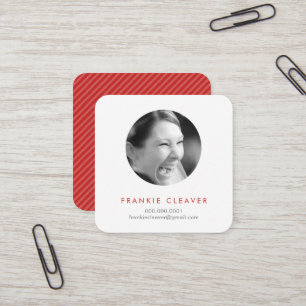 MODERNE FOTO SPOT headshot eenvoudige cirkel vet r Vierkante Visitekaartje