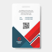 Moderne foto, streepjescode, Logo, naam Badge (Achterkant)