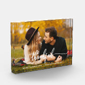Moderne foto Thankful Script Photo Block (Links)