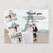 Moderne foto trouwdag bedankt briefkaart (Voorkant)