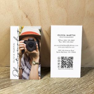Moderne foto Typografie fotograaf Visitekaartje