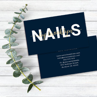 Moderne foto Typografie Nail Artist Visitekaartje