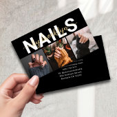Moderne foto Typografie Nail Artist Visitekaartje