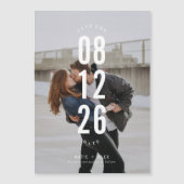 Moderne foto Typografie Weddenschap Opslaan Datum (Voorkant)