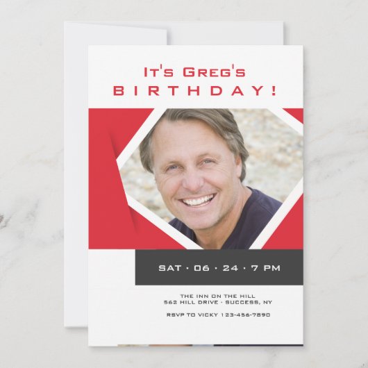 Moderne foto-uitnodiging kaart (Voorkant)